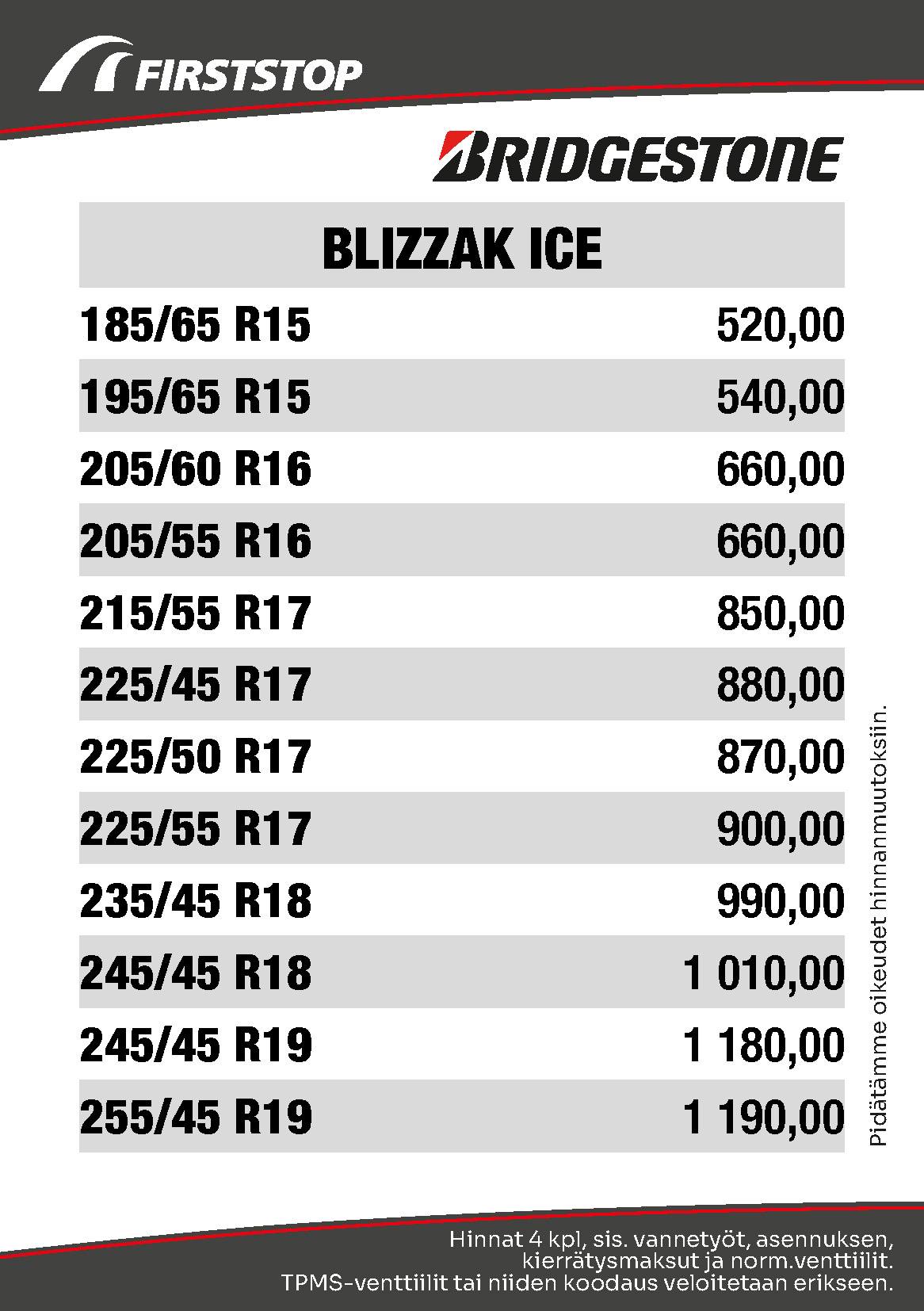 Bridgestone Blizzak Ice